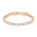 17.6 Ct Gold Plated Tennis Bracelet with Shimme...