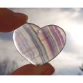 F Fluorite Heart Gemstone Touch Stone 1.275 Inc...