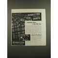 1938 Pendleton Virgin Wool Shirts Ad - Unanimou...