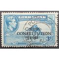 Gibraltar: 1950 3d greenish blue SG141 used
