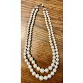 2 strand Faux Pearl Necklace 19" long - Vintage...