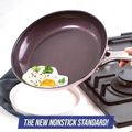 NonStick Cookware Pink Diamond Pans Ceramic 12 ...