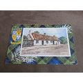 Clan Gordon Tartan Postcard - Burns Cottage, Al...