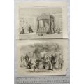 1858 engravings Queen's visit Birmingham, plant...
