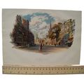 Vintage: coloured engraving - High Street, Oxford