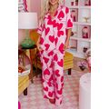 Pink Classic Heart Valentines Short Sleeve Pant...