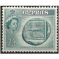 Cyprus 1955 SG179 25m Deep Turquoise-Blue Mount...