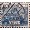 JAPAN, Nagoya Castle, blue 1926, 10 Sen, #2