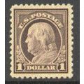 518 $1 Benjamin Franklin Very Fine MMH S0257