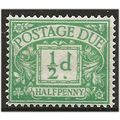 1914 D1 1/2d Emerald Postage Due Mounted Mint ....