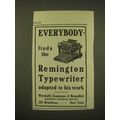 1902 Remington Typewiter Ad - Everybody finds