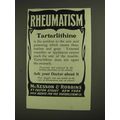 1903 McKesson & Robbins Tartarlithine Ad - anti...