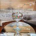 Libbey Christmas Holly Stemmed Wine Glass