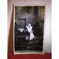 UNKNOWN TODDLER with chair and flowers antique ...