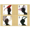 GREAT BRITAIN 2001 FASHION HATS SET OF 4 MINT P...