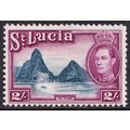 St Lucia KGVI 1938-48 2s Blue Purple Mountains ...