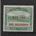 DOMINICA 1916 WAR TAX OVERPRINT ON 1/2d MINT SG55