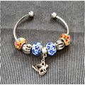 Butterfly Charm European Beads Silver Plated Br...