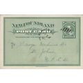Newfoundland #P 7 Postal Card 1910 Hearts Conte...