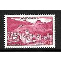 ANDORRA FRENCH 1955 LES BONS VILLAGE 50F CARMIN...