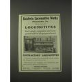 1910 Baldwin Locomotives Works Ad - Contractors...