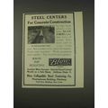 1910 Blaw Collapsible Steel Centering Co. Ad