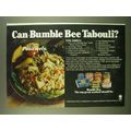 1983 Bumble Bee Seafood Ad - recipe for Tuna Tabouli
