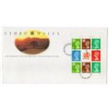 FDC 1992 Cymru-Wales ( W49a pane ) official fdc I O Wight (rm)