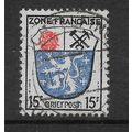 GERMAN STATES FRENCH ZONE 1945 ARMS 15pf SAAR S...