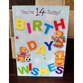 14th birthday card - You're 14 Today! - BIRTHDA...