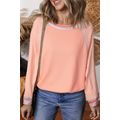 Grapefruit Orange Waffle Knit Wide Bracelet Sle...