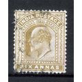 INDIA 1903 SG 131 6a OLIVE BISTRE FINE USED#7