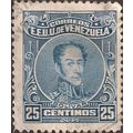 VENEZUELA, Simon Bolivar, blue 1924, 25 cent