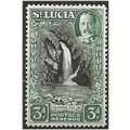 St Lucia 1935 SG118 3d Black & Dull Green Mount...