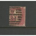 GB 1858 QV 1d Victoria Penny Red Plate 160 SG 4...
