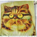 Cat Pillow Cover 17x17 Gold Eye Tiger Head No I...