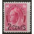 Canada 1899 SG171 2c on 3c Carmine Mounted Mint ..