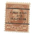 PRECANCEL-T&T ILL, CHICAGO L-2TS ON 10c 1898 IS...