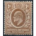 KEVII: 1c - East Africa & Uganda 1907 - NM H - ...