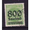 GERMANY 1923 800T on 1000M YELLOW GREEN SG 301 ...