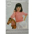 Vintage: Sirdar 3340 jumper for a girl, DK, 20-...