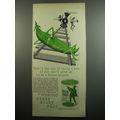1955 Green Giant Peas Ad - What's the use of being a pea if you can't grow up