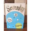 70th birthday card - Seventy
