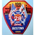 Chicago FD, Truck 28. 4.5"X4". PP87.