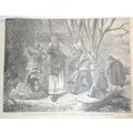 Colored People Gathering Fire-wood - Winter Sce...