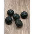 Shank Buttons Leather Look Very Dark Green With...