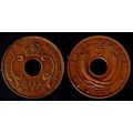 East Africa Five Cents 1923 Used Coin 5c Elepha...
