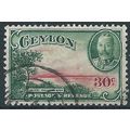 Ceylon 1935 SG376 30c Carmine & Green Fine Used...