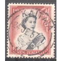 New Zealand 1954 - SG732 - 1/- black/red - Quee...