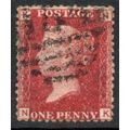 Sg43 1d red plate 144 FINE USED " N K " (REDS)